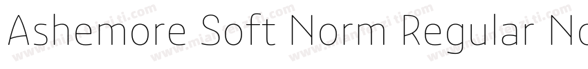 Ashemore Soft Norm Regular Norm Reg字体转换